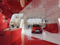 进口汽车旗舰店展厅室内展示效果-第