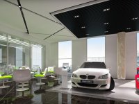 豪华汽车展厅室内展览展示效果-2218-07