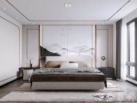 新中式风格家居装修装饰室内设计效果-G608-4